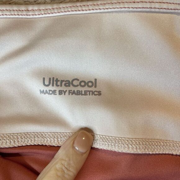 FABLETICS ULTRA COOL 7/8 LEGGINGS REFLECTIVE MID RISE Peach SIZE M - Picture 5 of 5